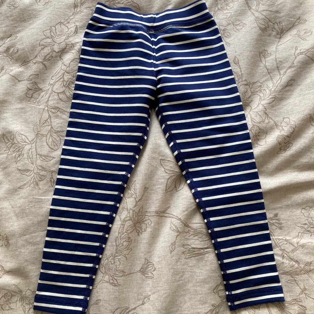 NWOT Hanna Andersson Blue and White Striped Leggings